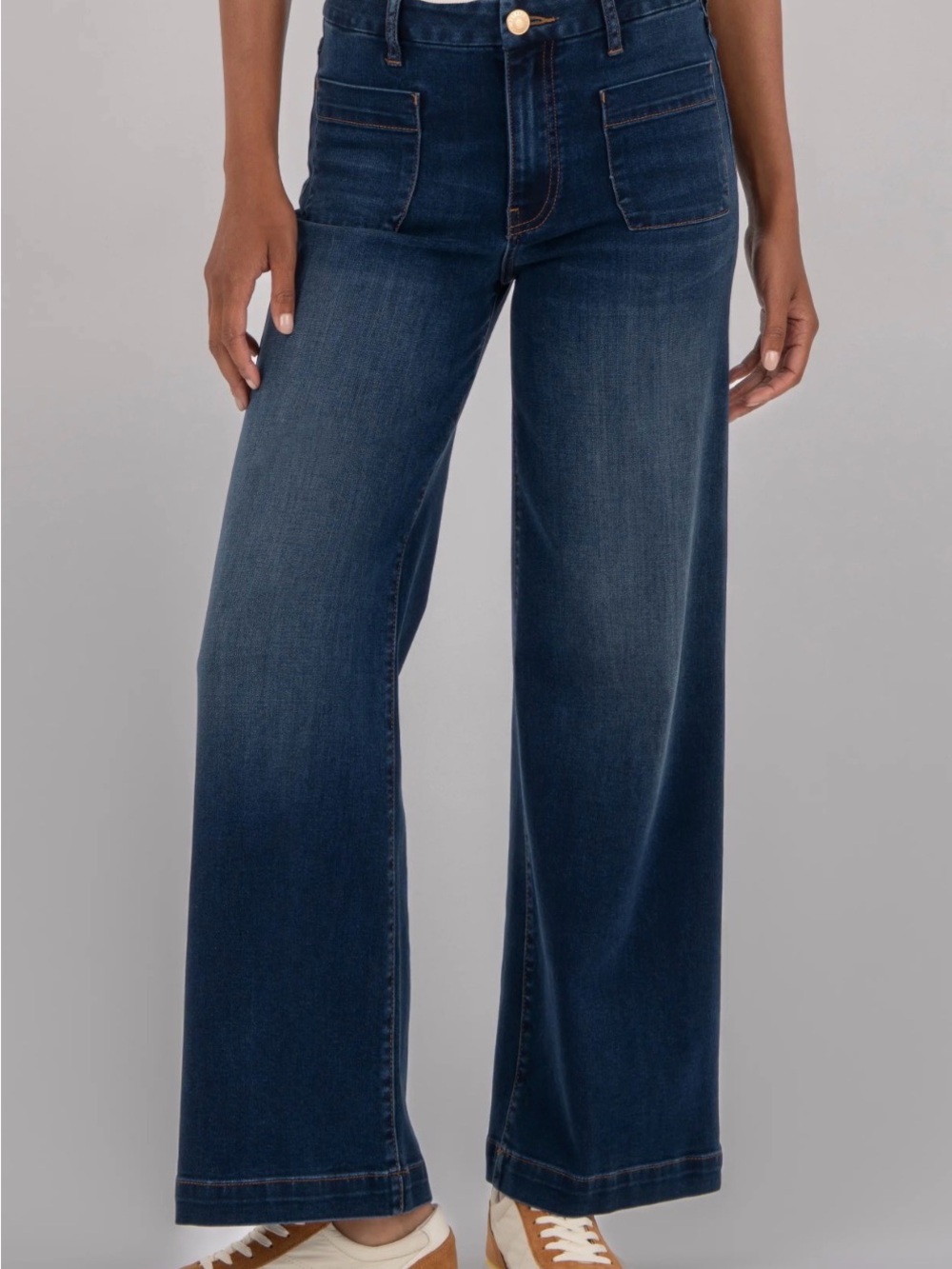 NWOT- Kut from the Kloth Dark Blue Wide Leg Jeans